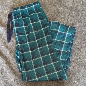 Plaid Lounge Pants in Green and Blue